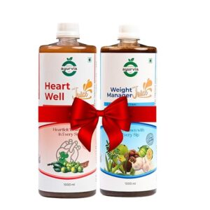 Ayurvia Heart Well & Weight Manager Juice Combo - 1l Each (Pack of 2)