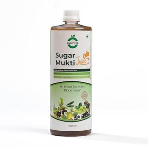 Ayurvia Sugar Mukti Juice - 1L | Herbal Syrup for Diabetes with Karela, Jamun, Amla & Haritaki | Natural Sugar Control Juice for Men & Women | Metabolism & Immunity Booster