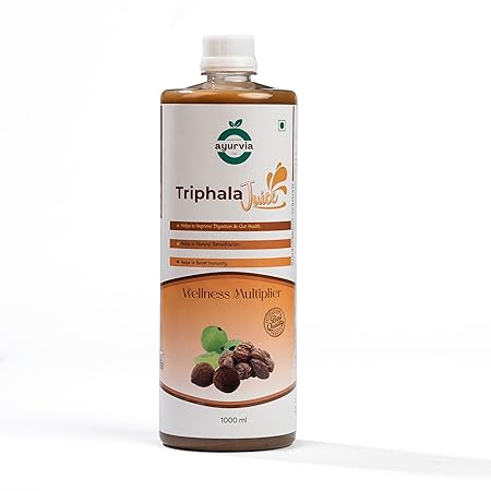 Ayurvia Triphala Juice 1L – 100% Ayurvedic Digestive Health, Relieves Constipation, Natural, Gut Wellness | Weight Management Support Juice