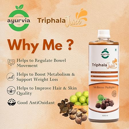 Ayurvia Triphala Juice 1L – 100% Ayurvedic Digestive Health, Relieves Constipation, Natural, Gut Wellness | Weight Management Support Juice - Image 5