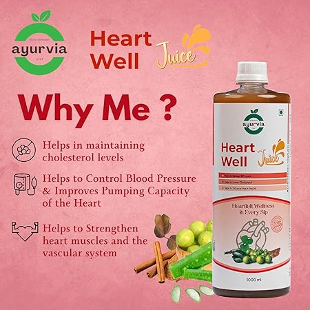 Ayurvia Heart Well BP Care Juice - 1L | Ayurvedic BP & Cholesterol Control Juice | Arjun, Amla, Ashok, Cinnamon | No Sugar | Herbal Tonic for Heart Health & Blood Pressure Support - Image 4