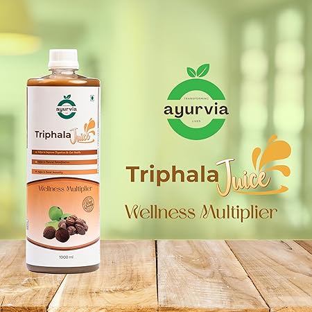 Ayurvia Triphala Juice 1L – 100% Ayurvedic Digestive Health, Relieves Constipation, Natural, Gut Wellness | Weight Management Support Juice - Image 3